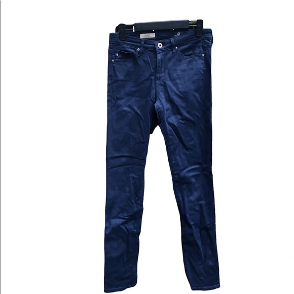 AG ADRIANO GOLDSCHMIED THE PRIMA NAVY BKUE MID RISE CIGARETTE PANTS - Picture 5 of 9